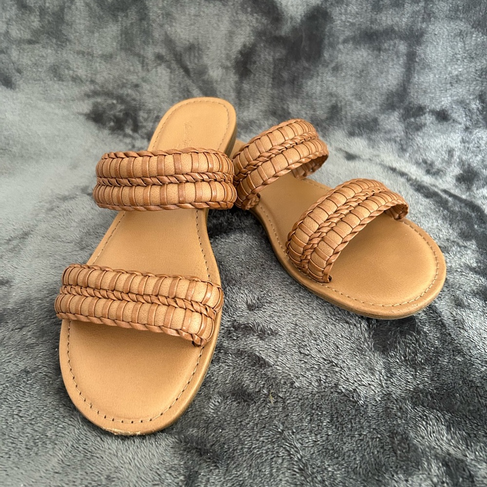 Universal Thread Braided Tan Women's Sandals, Size 8